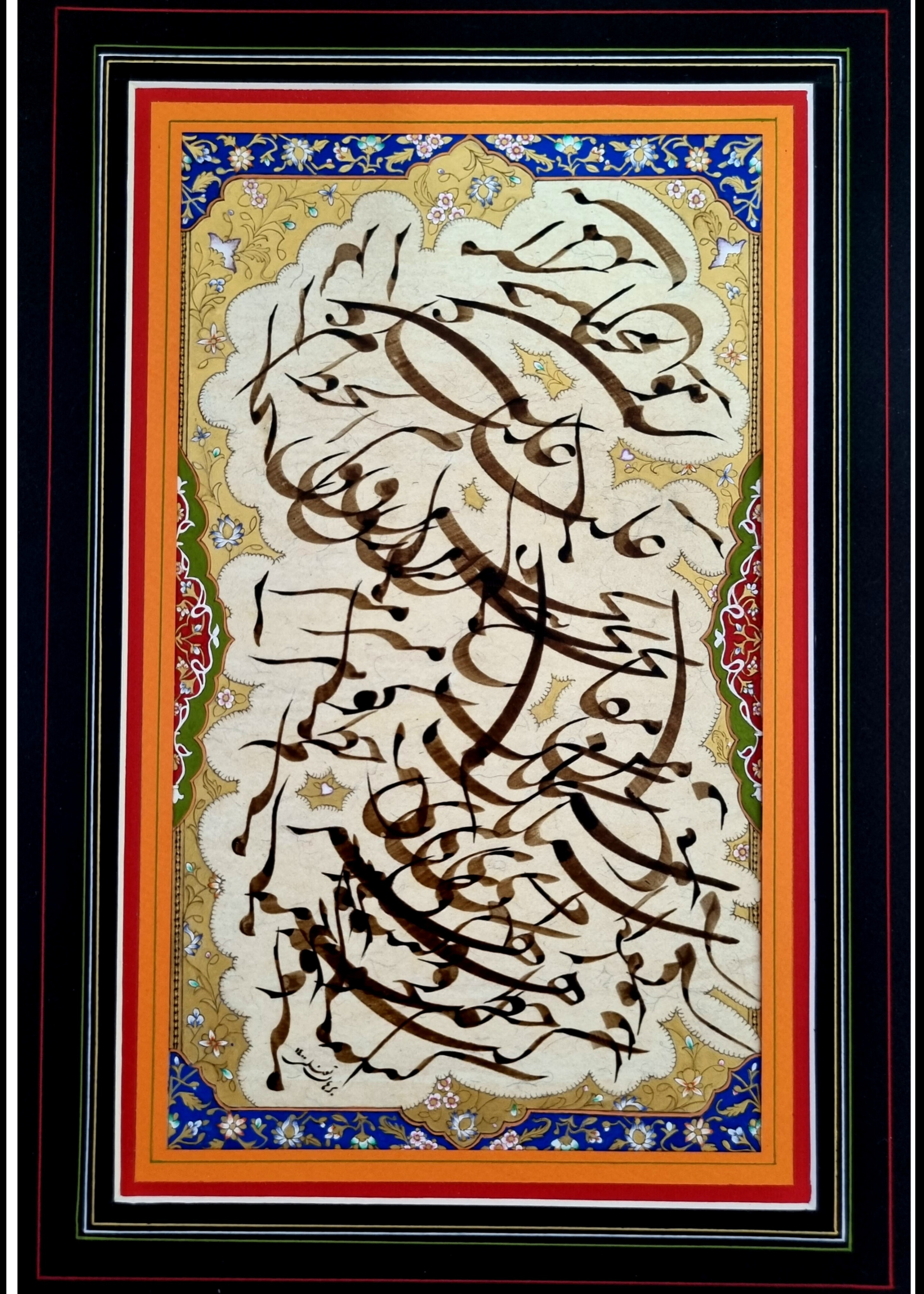 سیاه مشق نستعلیق - اثر استاد برهان توسلی