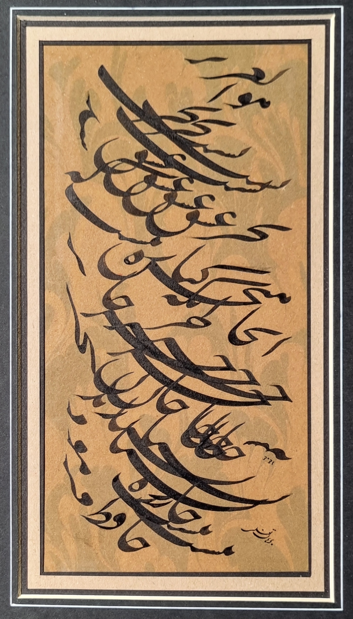سیاه مشق نستعلیق - اثر استاد برهان توسلی